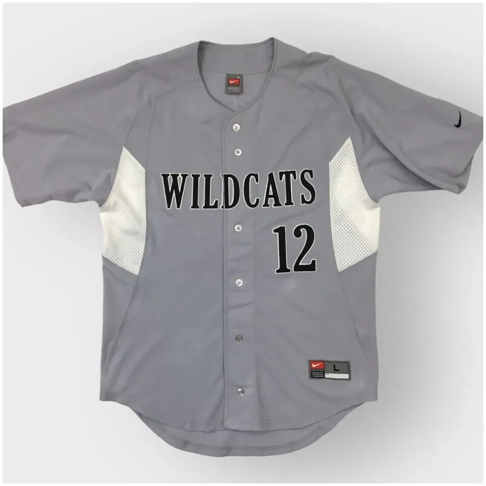 Vintage Nike Wildcats Jersey Size Large Baseball #12 AUTHENTIC Sewn NEW‎